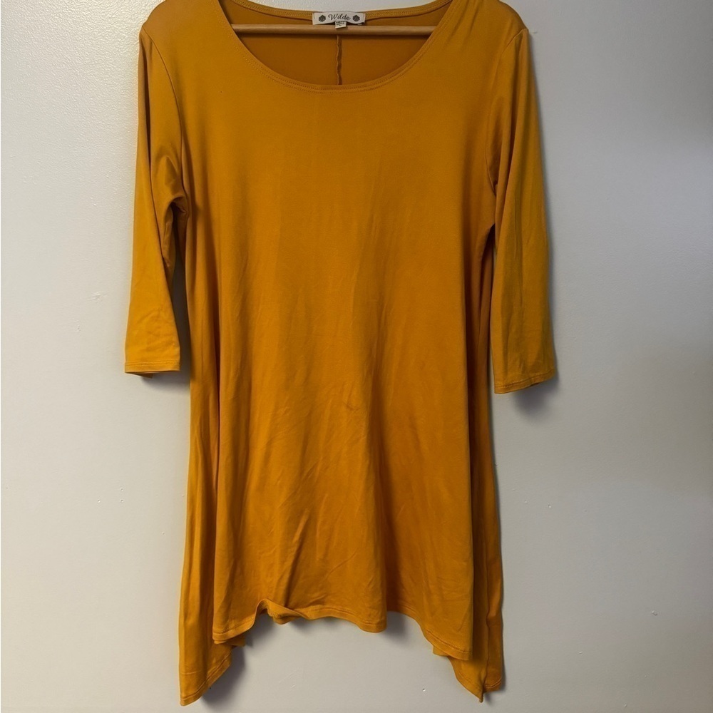 0424-34 Mustard Swing Dress